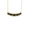 Sapphire Bar Pendant Necklace
