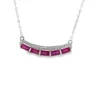 Baguette Ruby Bar Necklace