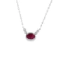 Oval Ruby Pendant Necklace