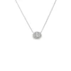 Oval Diamond Pendant Necklace