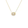 Oval Diamond Pendant Necklace