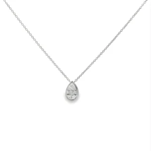 Teardrop Diamond Pendant Necklace