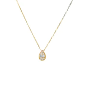 Teardrop Diamond Pendant Necklace