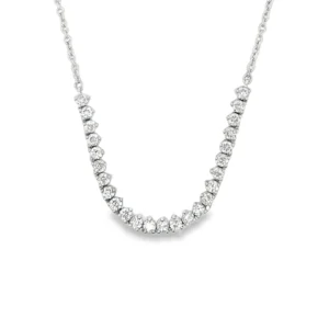 Graduated Diamond Bar Necklace