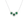 Emerald Halo Pendant Necklace