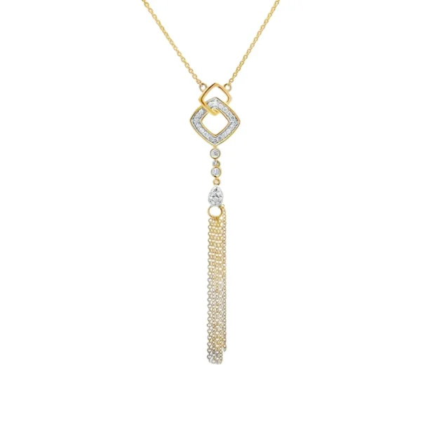 Diamond Tassel Pendant Necklace