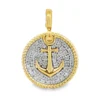 Anchor Diamond Medallion Pendant