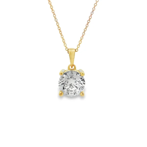 Round Diamond Solitaire Pendant