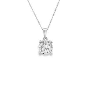Round Diamond Pendant Necklace