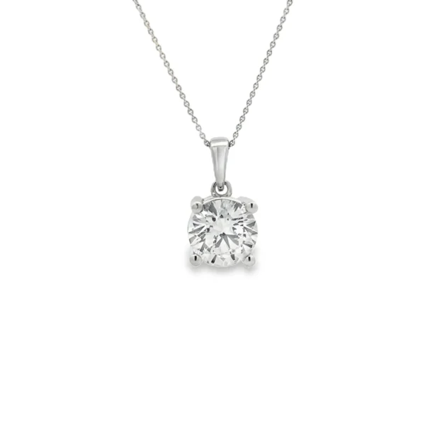 Round Diamond Pendant Necklace