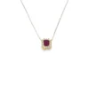Ruby Halo Pendant Necklace