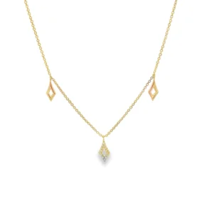 Diamond Rhombus Pendant Necklace
