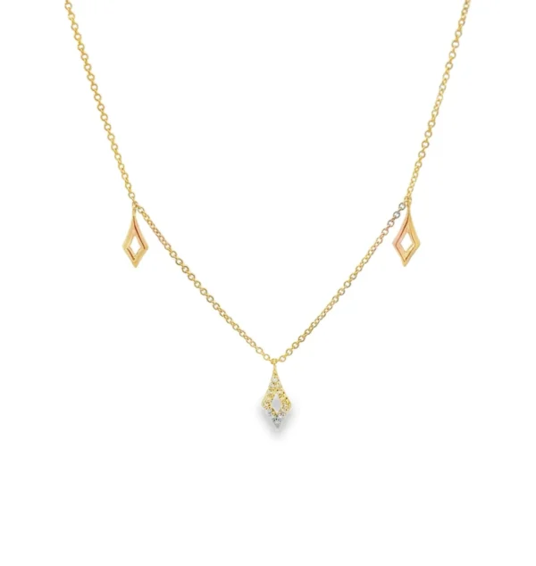Diamond Rhombus Pendant Necklace