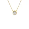 Bezel Diamond Pendant Necklace