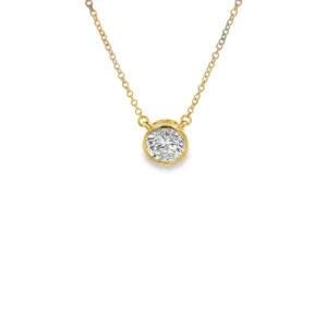 Bezel Diamond Pendant Necklace