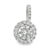 Halo Diamond Pendant Necklace
