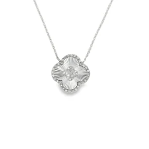 Clover Diamond Pendant Necklace