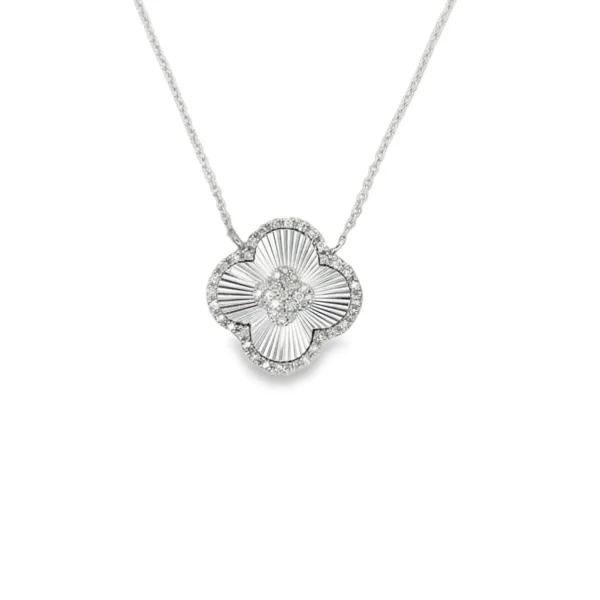 Clover Diamond Pendant Necklace