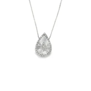 Pear Diamond Pendant Necklace