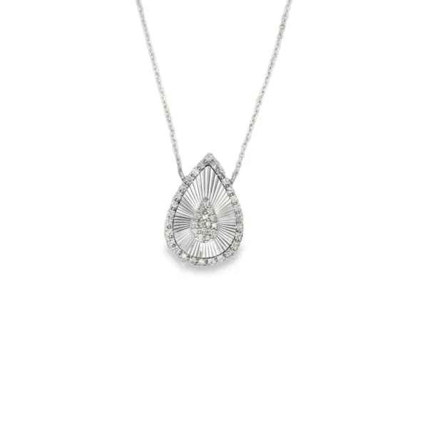 Pear Diamond Pendant Necklace