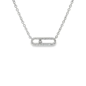 Oval Openwork Diamond Pendant
