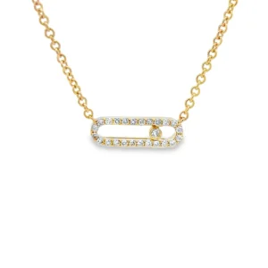 Oval Bar Diamond Pendant