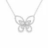 Butterfly Diamond Pendant Necklace