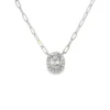 Oval Diamond Pendant Necklace