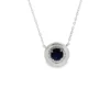 Sapphire Halo Pendant Necklace