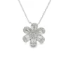 Floral Diamond Pendant Necklace
