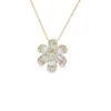 Floral Diamond Pendant Necklace