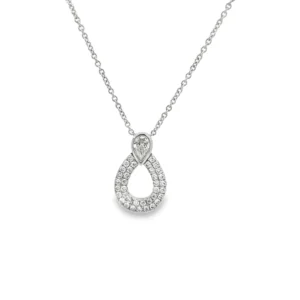 Teardrop Diamond Pendant Necklace