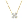Pear Diamond Flower Pendant