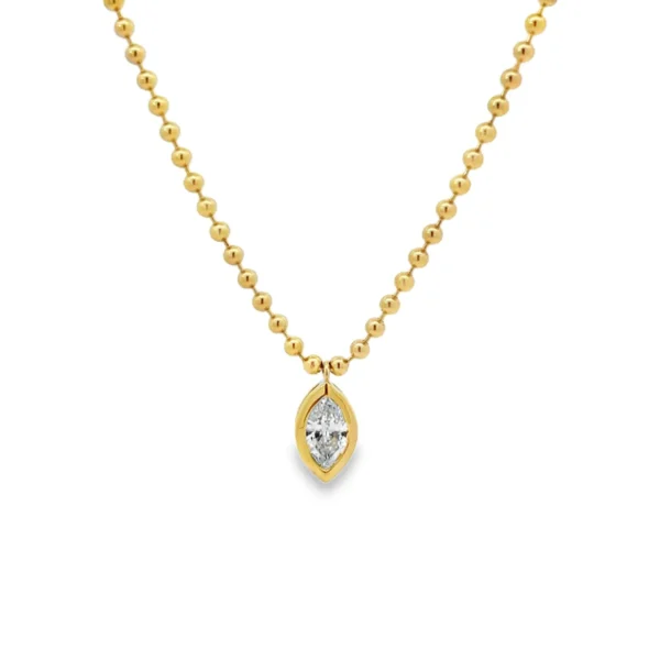 Marquise Diamond Pendant Necklace