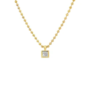 Princess Diamond Pendant Necklace