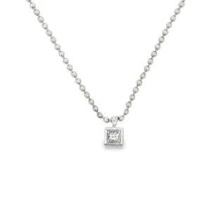 Princess Diamond Pendant Necklace