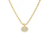 Oval Diamond Pendant Necklace