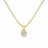 Pear Diamond Pendant Necklace