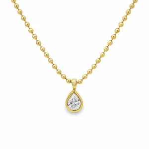 Pear Diamond Pendant Necklace
