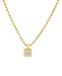 Princess Diamond Pendant Necklace