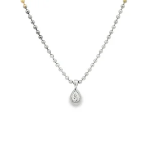 Pear Diamond Pendant Necklace