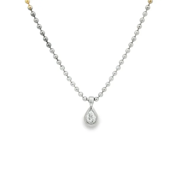 Pear Diamond Pendant Necklace