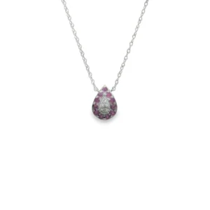 Pear Sapphire Diamond Necklace