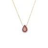 Teardrop Gemstone Pendant Necklace