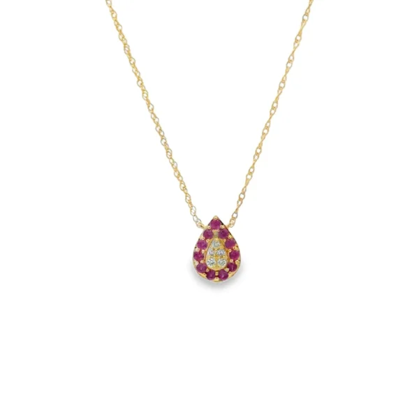 Teardrop Gemstone Pendant Necklace