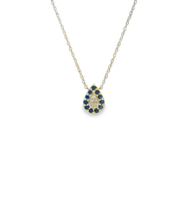 Teardrop Sapphire Pendant Necklace