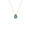 Pear Emerald Diamond Necklace