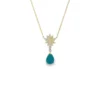 Teardrop Turquoise Pendant Necklace