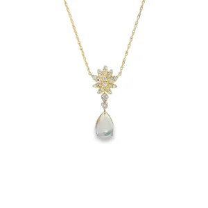 Opal Drop Pendant Necklace