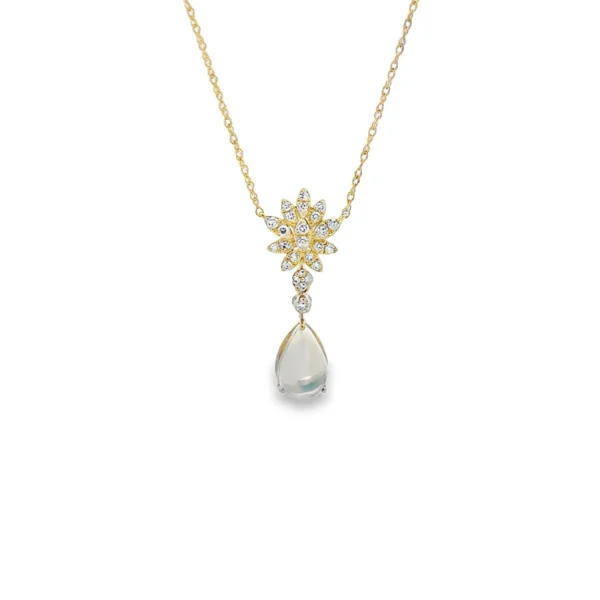 Opal Drop Pendant Necklace